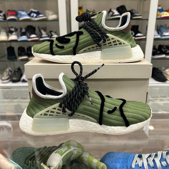 adidas NMD Hu Pharrell x Billionaire Boys Club Running Dog Green size 8 - Picture 2 of 8